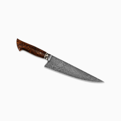 Tiny Town Forge | Custom 8" Chef Knife w/ Silver Inlays