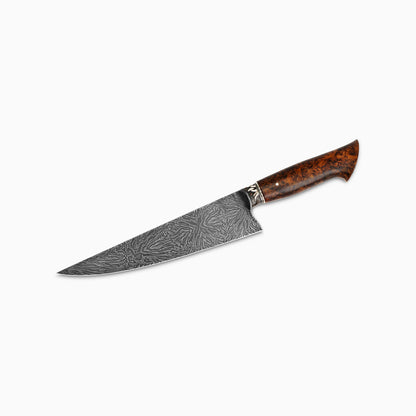 Tiny Town Forge | Custom 8" Chef Knife w/ Silver Inlays