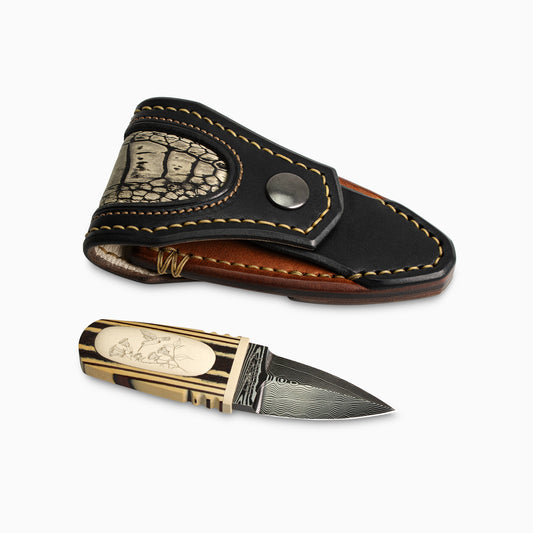 Frasier Knives | Custom Damascus Thumb Dagger