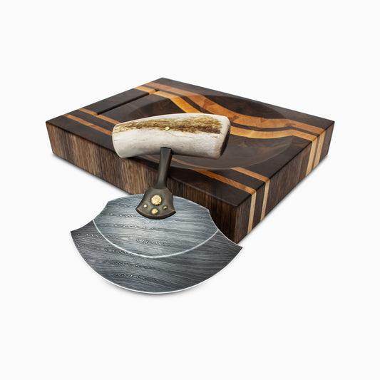 Custom Elk Antler Ulu #048 by Arik Miller
