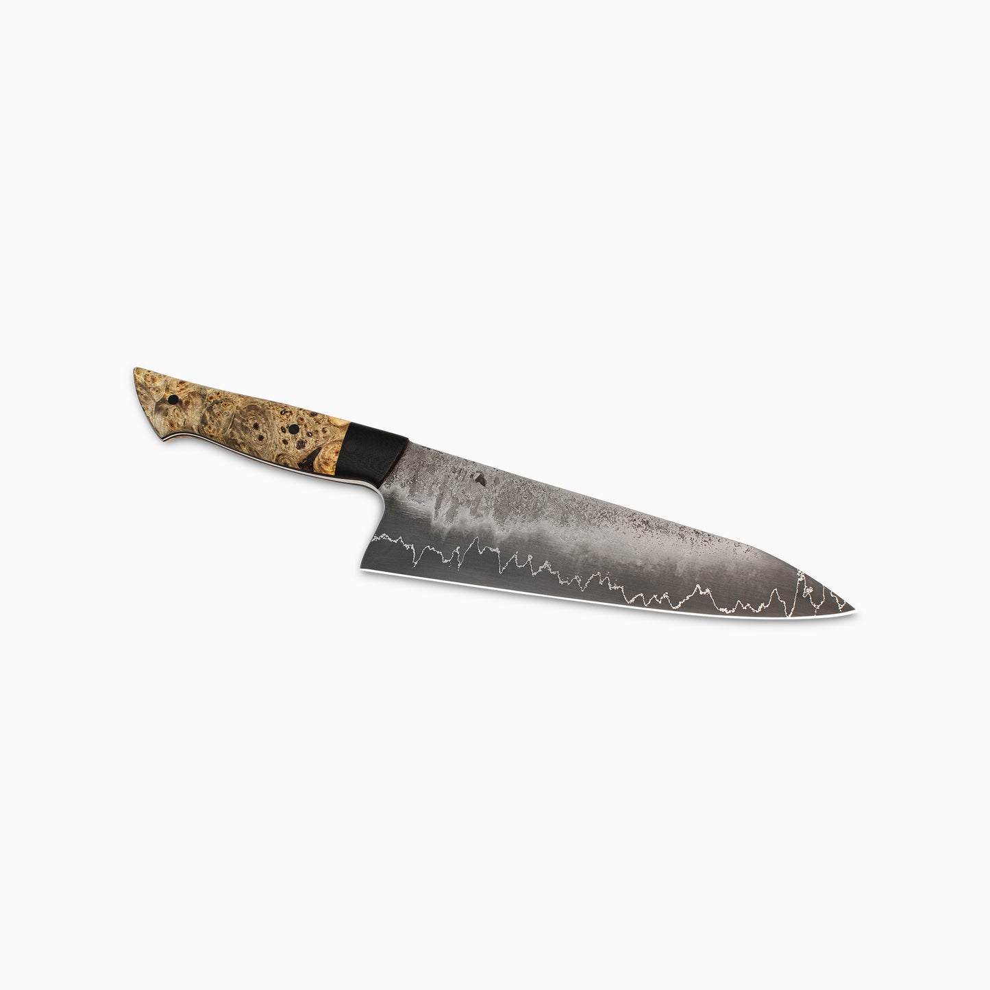 Martin Huber | 7" Silverline San Mai Gyuto w/ Buckeye Burl Handle