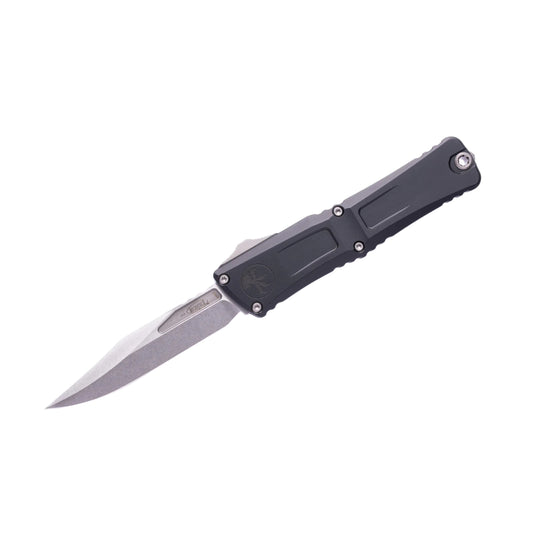 Microtech Combat Troodon Gen III 1146-10 | Black Handle + Bowie Stonewash Blade