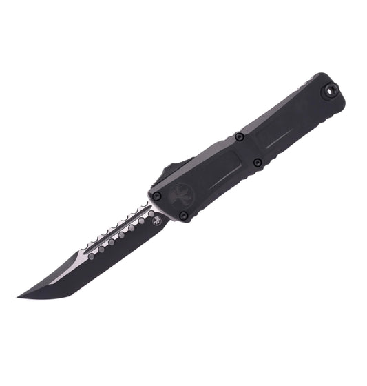 Microtech Combat Troodon Gen III 1219-1TS | Black Tactical Handle + Hellhound Black Blade