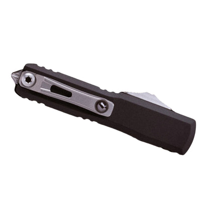Microtech UTX-70 Gen IV 11474-10 | Black Handle + D/E Stonewash Blade