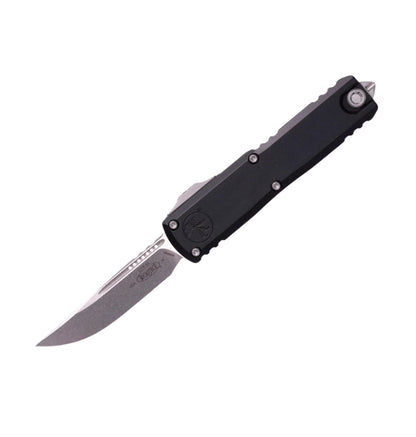 Microtech UTX-85 GEN IV 12314-10 | Black Handle + S/E Stonewash Blade