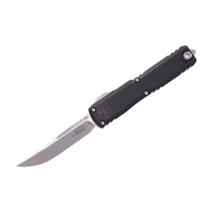 Microtech Ultratech Gen IV 11214-10 | Black Handle + S/E Stonewash Blade