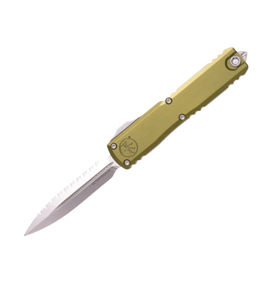Microtech Ultratech Gen IV 11224-12OD  | OD Green Handle + D/E Full Serrated Stonewash Blade