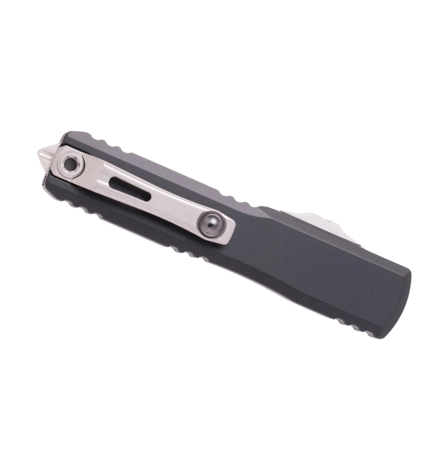 Microtech Ultratech Gen IV 11234-12  | Black Handle + T/E Full Serrated Stonewash Blade