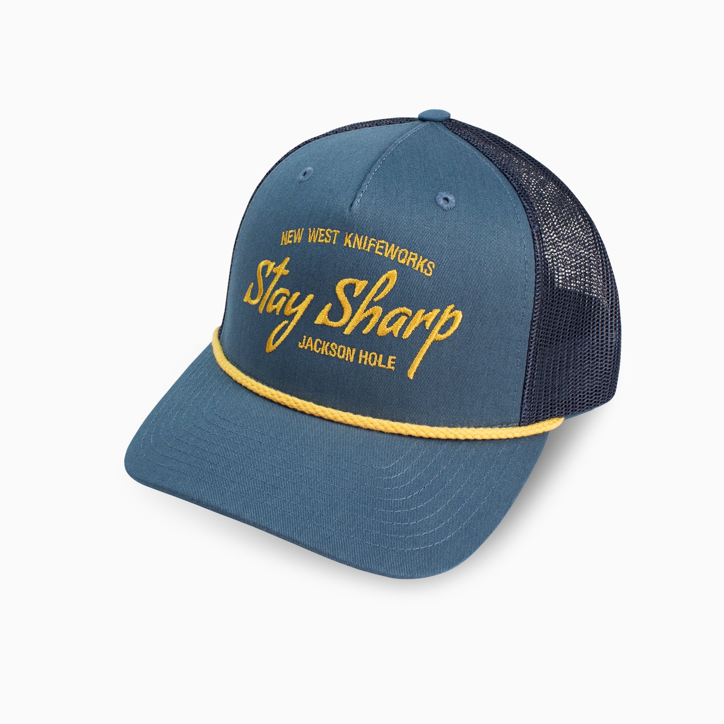 Navy Trucker Hat | Stay Sharp Logo