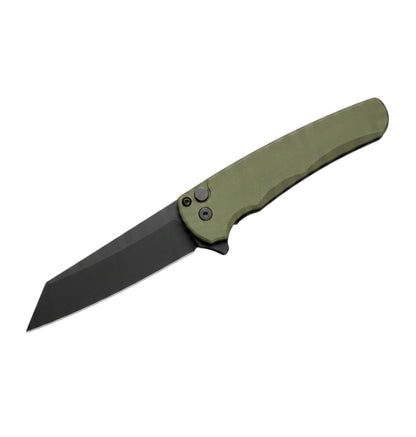 Pro-Tech Malibu 5403-Green | Green Handle + DLC Magnacut Reverse Tanto Blade