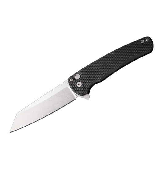 Pro-Tech Malibu 5405 | Textured Black Handle + Stonewash Magnacut Reverse Tanto Blade