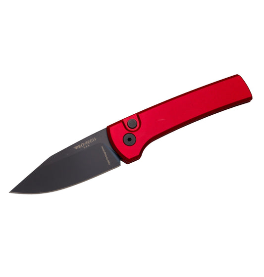 Pro-Tech Scapegoat Compact RCS1103-RED | Solid Red Aluminum Handle + DLC Magnamax Blade