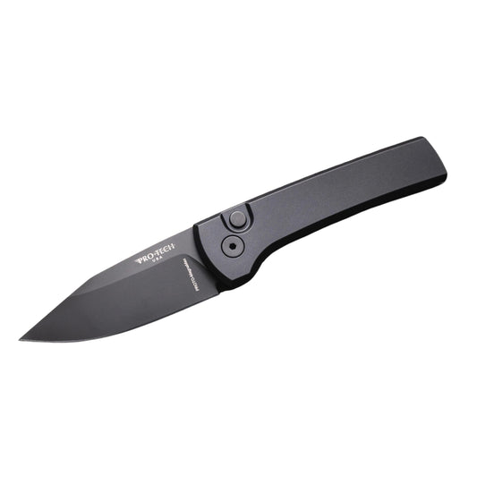 Pro-Tech Scapegoat Compact RCS1103-SWAT | Solid Black Aluminum Handle + DLC Magnamax Blade
