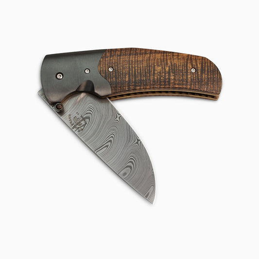 R. Ohlemann | Custom Damascus Liner Lock Pocket Knife