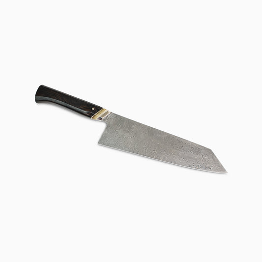 Rhymer Knives | Custom 8" Damascus K-Tip Gyuto w/ African Blackwood Handle