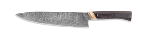 Rhymer Knives - Custom 8" Damascus Chef Knife w/ Blackwood Handle