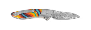 Glory Folder Semi-Custom #146 Prismatic Micarta - Titanium - Aegir Damasteel