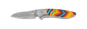 Glory Folder Semi-Custom #146 Prismatic Micarta - Titanium - Aegir Damasteel