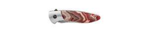 Glory Folder Semi-Custom #156 G-Carta Rhodochrosite - Titanium - Bjorkman's Twist Damasteel