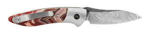 Glory Folder Semi-Custom #156 G-Carta Rhodochrosite - Titanium - Bjorkman's Twist Damasteel