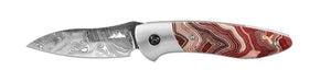 Glory Folder Semi-Custom #156 G-Carta Rhodochrosite - Titanium - Bjorkman's Twist Damasteel