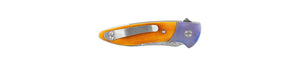 Glory Folder Semi-Custom #157 Vintage Paper Micarta - Titanium - Bjorkman's Twist Damasteel