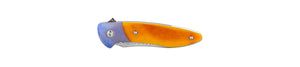 Glory Folder Semi-Custom #157 Vintage Paper Micarta - Titanium - Bjorkman's Twist Damasteel
