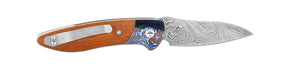 Glory Folder Semi-Custom #159 Vintage Linen Micarta - Timascus - Bjorkman's Twist Damasteel