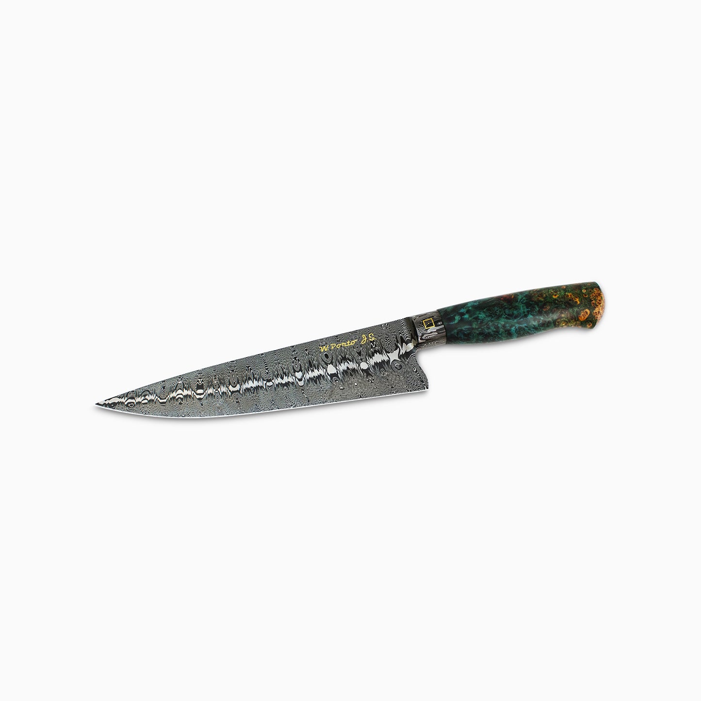 William Porto | Custom 8" Damascus Integral Chef Knife A