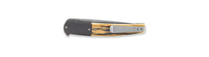 Brad Zinker - Custom 3.5" Damascus Swayfront Flipper Knife w/ Mammoth Ivory Scales