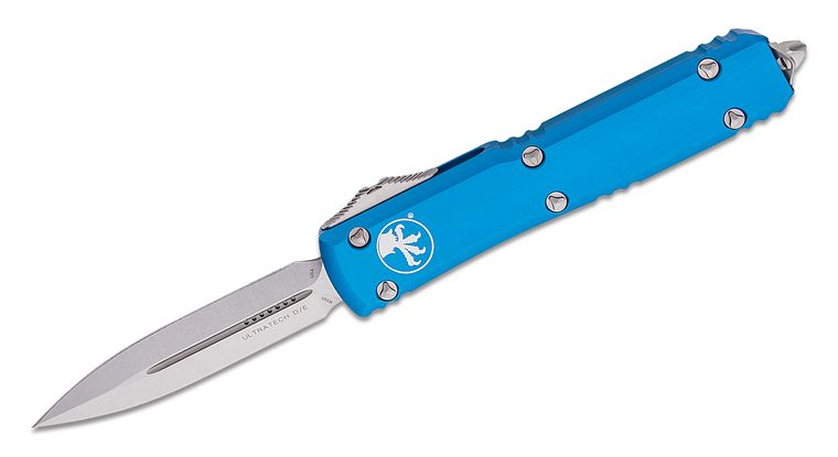 Microtech Ultratech 122-10BL - Blue Handle + Stonewash D/E Blade