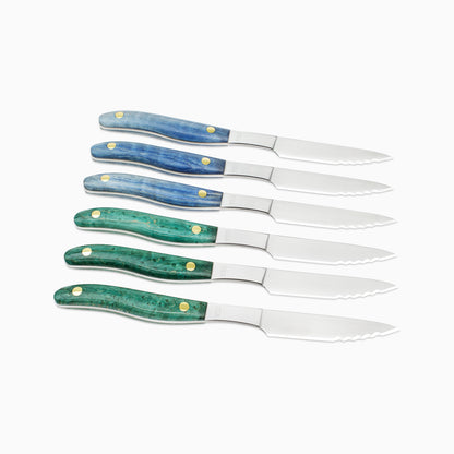 6pc Steak Knife Set – Maker's Mark: "Aurora" No.1