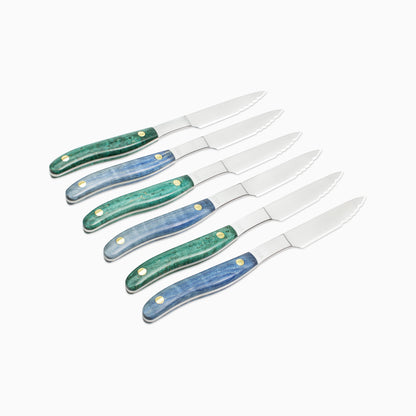 6pc Steak Knife Set – Maker's Mark: "Aurora" No.1