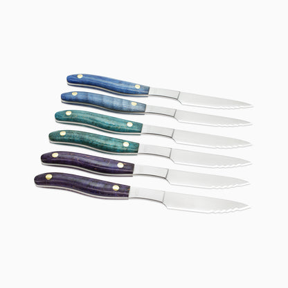 6pc Steak Knife Set – Maker's Mark: "Aurora" No.2