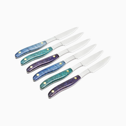 6pc Steak Knife Set – Maker's Mark: "Aurora" No.2
