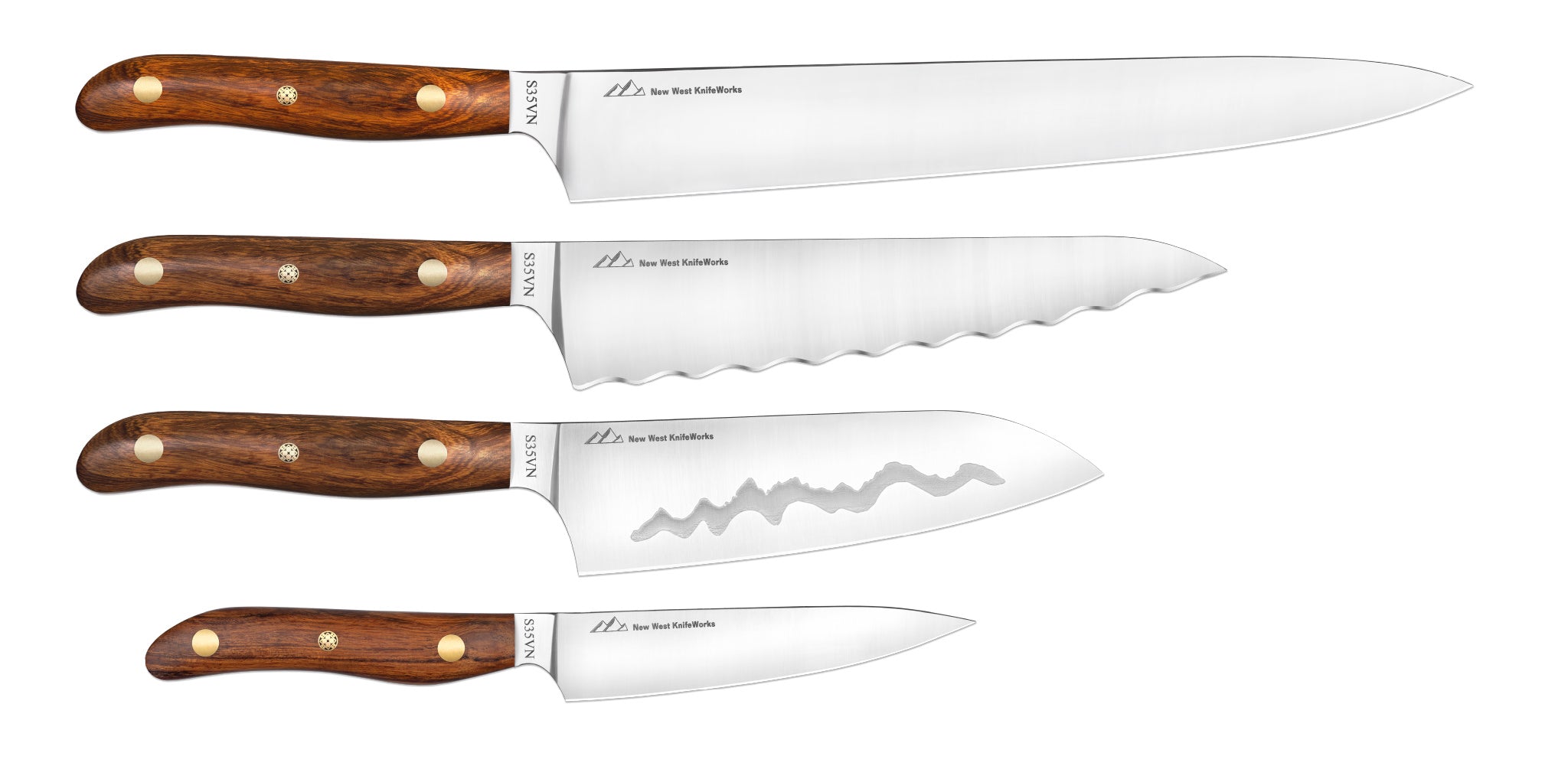 4pc Executive Chef Pro Set Ironwood. - New West KnifeWorks