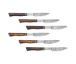 Flowing Schorl- Steak Knives