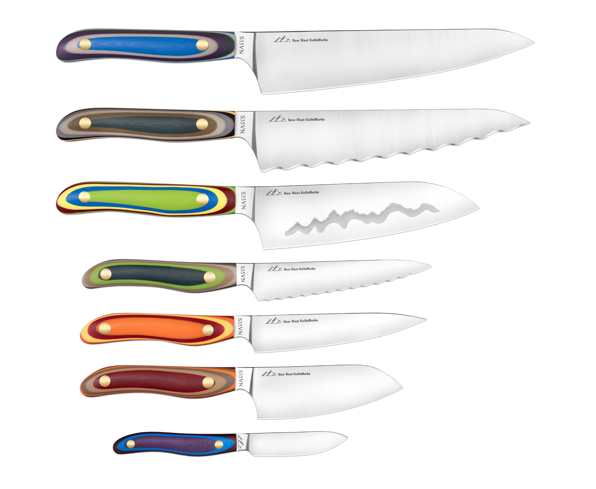 7 Piece Hand Forged Durable Sharp Kitchen Knife Set 