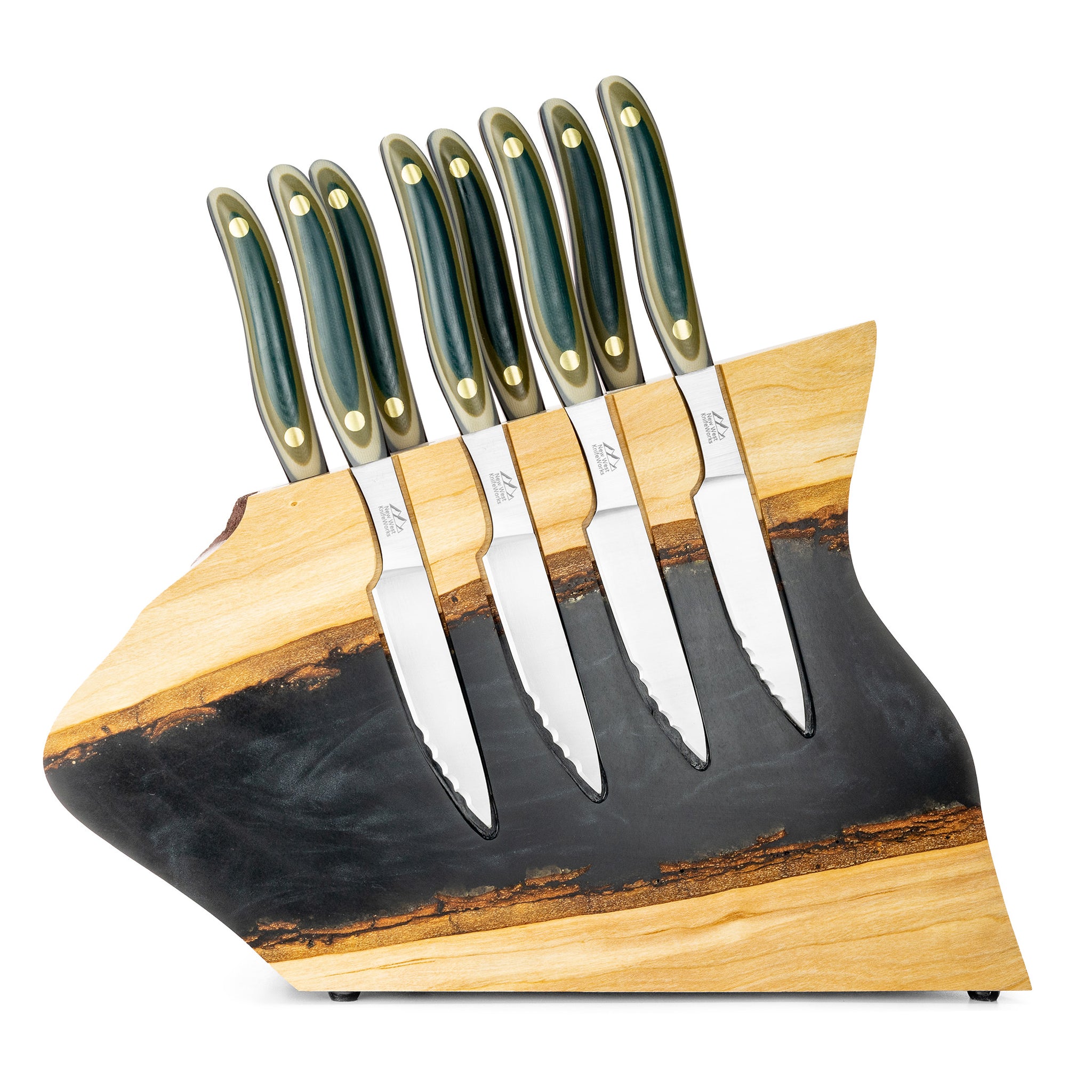 CFD Steak Knives & Wood Block