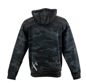 Black Camo Hoodie- Knife & Hawk