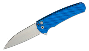 Pro-Tech Malibu 5305-BLUE - Textured Blue Handle + Stonewash Magnacut Blade