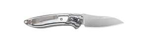 Glory Folder Semi-Custom #088- White Camo Quartz & Black Raindrop Zircuti