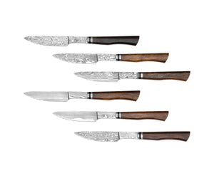 Flowing Schorl- Steak Knives