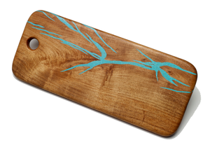 Treestump Woodcrafts - Mesquite Turquoise Serving Board - Large