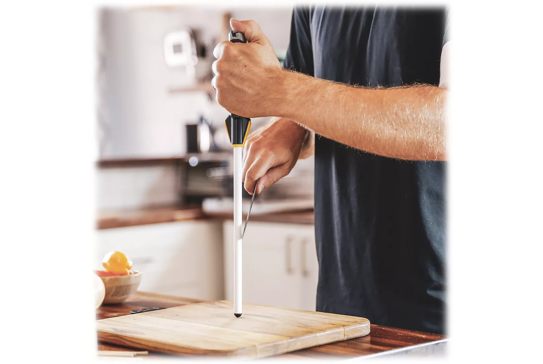 Professional 11.5 Inch Ceramic Honing Rod Has 2 Grit Options, a Firm-Grip  Handle, Hanging Ring, and Japanese Ceramic. Noble Home & Chef Sharpening